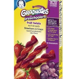 降价！Gerber 嘉宝草莓葡萄旋条Fruit Twists Strawberry & Grape*12盒 折后仅售$20.90免运费