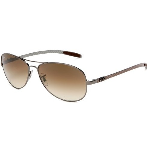Ray-Ban RB8301 Tech Sunglasses 59 mm, Non-Polarized, Gunmetal/Brown Gradient $89.74