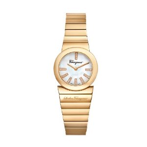 Ferragamo Women's F70SBQ5091i S080 Gancino Gold IP Mother of Pearl Diamonds Watch   $1,208.15（45%off） 
