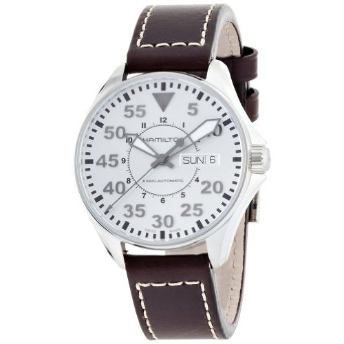 Hamilton Men's H64611555 Khaki Pilot Silver Day Date Dial Watch   $328.00