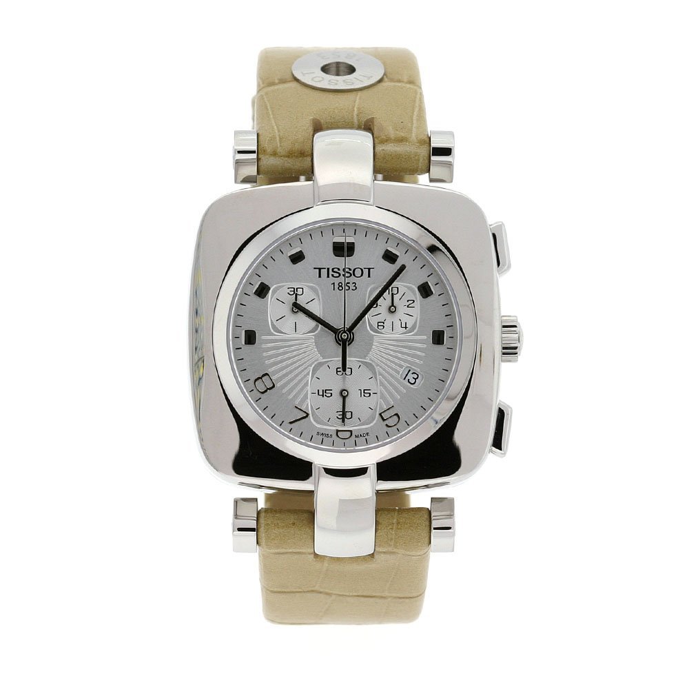 Tissot Women's T0203171603700 T-Trend Odaci-T Chronograph Beige Leather Watch  $349.15 (33%off) 
