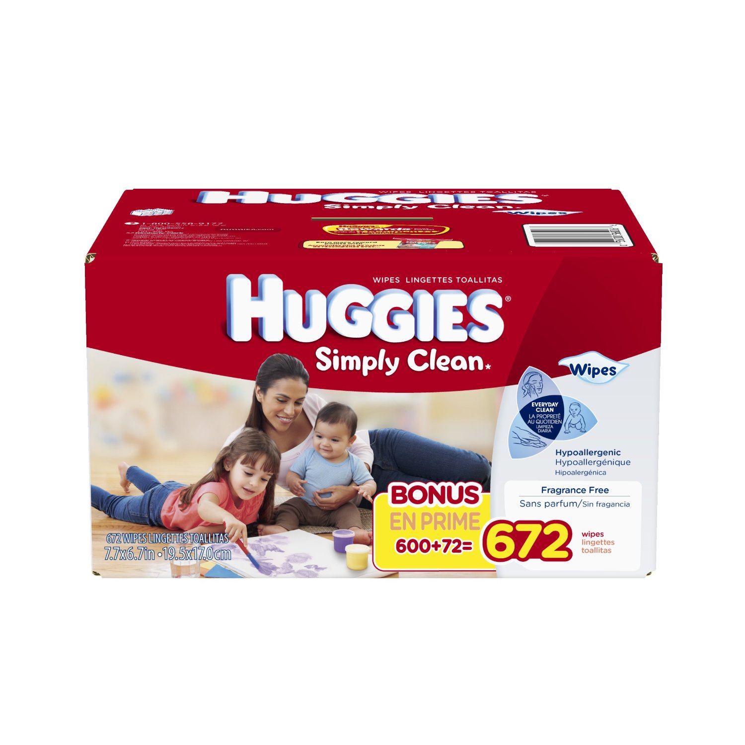 Huggies Simply Clean Fragrance Free Baby Wipes Refill, 672 Count $12.97