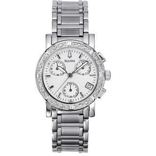 Bulova Women's 96R19 Diamond Chronograph Watch, only $122.54 , free Shipping 