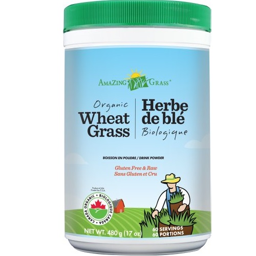 Amazing Grass Organic Wheat Grass Powder, 60 Servings, 17-Ounce Container, only $16.37, free shipping