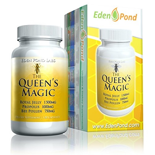 Eden Pond Queen's Magic Bee Pollen Capsules, 120 Count, only$16.40, free shipping after using Subscribe and Save service