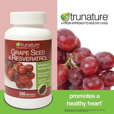 TruNature Grape Seed & Resveratrol - 300 Softgels $21.99+free shipping