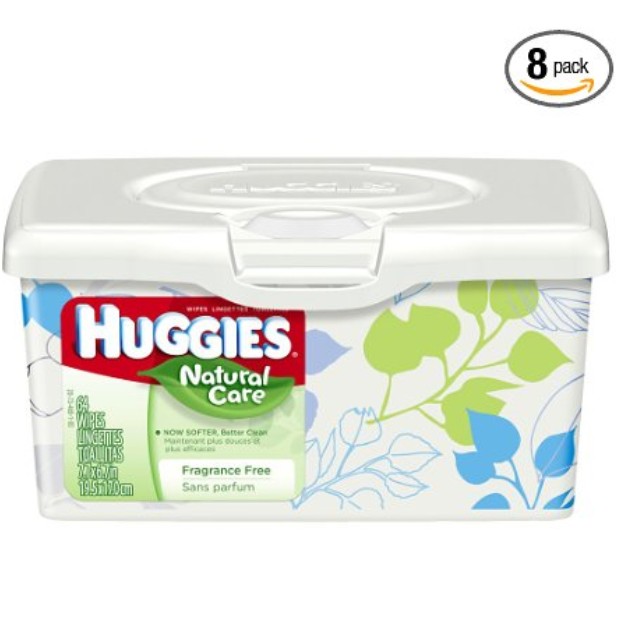 Huggies Natural Care 64片装婴幼儿专用天然湿巾（8盒）$17.01免运费