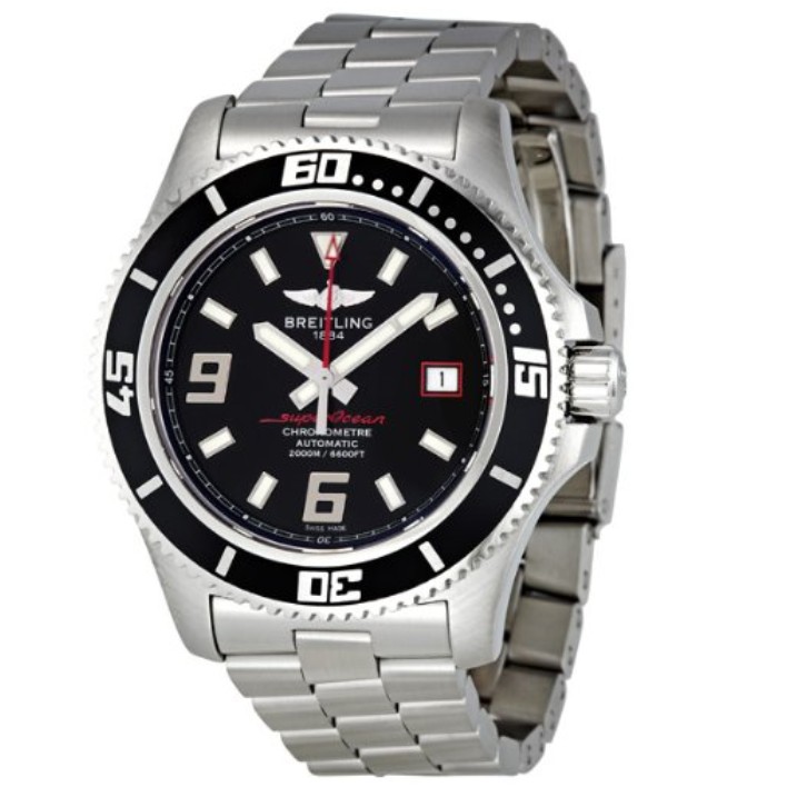 Breitling Men's A1739102/BA76SS Black Dial Superocean 44 Watch $2,496.40+free shipping