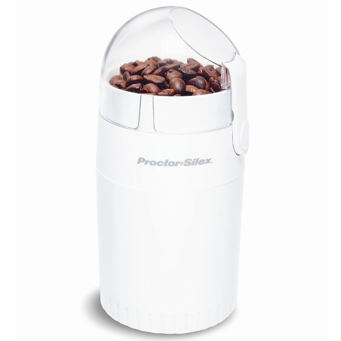 Proctor Silex E160BY Fresh Grind Coffee Grinder, White $11.98+free shipping