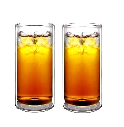 Sun's Tea 16oz Strong Double Wall Thermo Glass Tumblers , Set of 2 $6.99