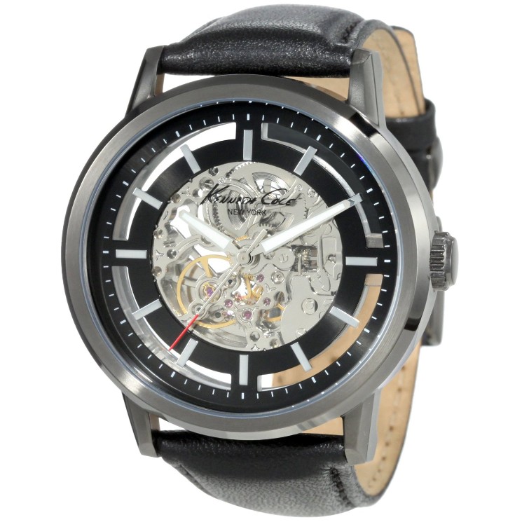 Kenneth Cole New York Men's KC1632 Skeleton Dial Automatic Analog Leather Strap Watch $85.30+free shipping