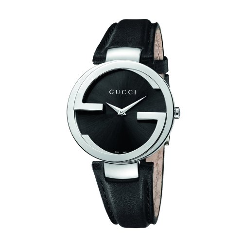 Gucci YA133301 古馳女款黑皮腕帶手錶 $688.00免運費