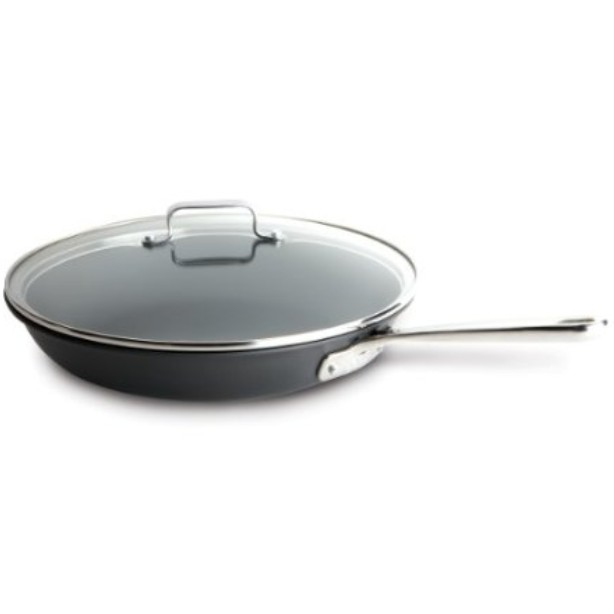 Emeril by All-Clad E9209964 Hard Anodized Nonstick 12-Inch Fry Pan with Lid Cookware, Black $33.03+free shipping