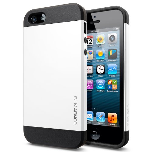 又降！SPIGEN SGP Slim Armor 多色可选iPhone 5超薄双层手机壳(白色款) $15.22