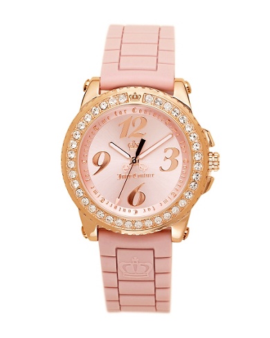 再降！甜美女生的最愛！Juicy Couture橘滋粉紅果凍錶帶女士腕錶    $143.03 （27%off）包郵