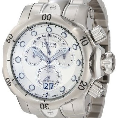 Invicta Men's 1537 Reserve Venom Chronograph Silver Dial Stainless Steel Watch $347.88 (86%off) 