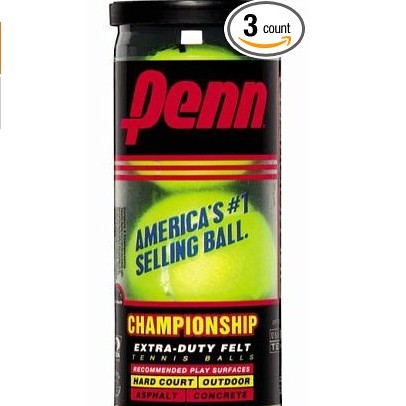 Penn 锦标赛的XD网球（单罐*3只）特价仅售$2.47(89%off)