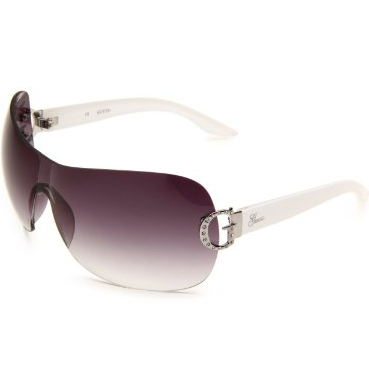 GUESS Women's 6392 Oversized Sunglasses,White Frame/Gradient Dark Grey Lens,one size $40.27(38%off)