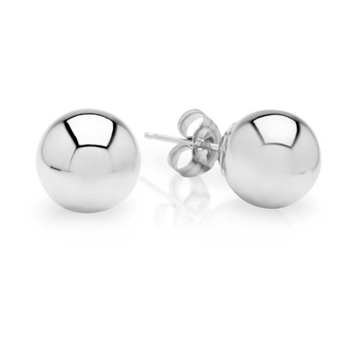Duragold 14k White Gold 9mm Ball Studs $89.00(61%off)
