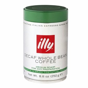 illy Caffe Decaffeinated Whole Bean Coffee (Medium Roast, Green Top), 8.8-Ounce Tins (Pack of 2)   $31.80 