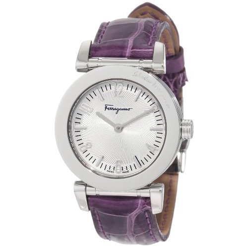 降啦！高貴典範！菲拉格慕Ferragamo F50SBQ9902 S109紫色鱷魚皮錶帶女士手錶    $619.32 （49%off）   