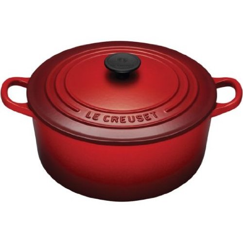 厨具中的LV！法国著名厨具品牌Le Creuset 珐琅铸铁锅 3.5夸脱红色款  $149.95