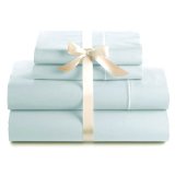100% 700 Thread Count Single-Ply, Heavy-weight (Over 5 Pounds!) Luxury Soft Cotton (100% Cotton Composition, 0% Polyester and NOT MICROFIBER) Silky Sateen Sheet Set, Extra Deep Pocket (MADE IN INDIA) $39.99
