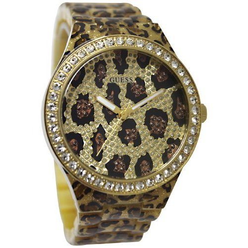 降價啦！豹紋控看過來！GUESS U0015L2 Leopard 豹紋鑲鑽時裝表    $108.50（46%off）