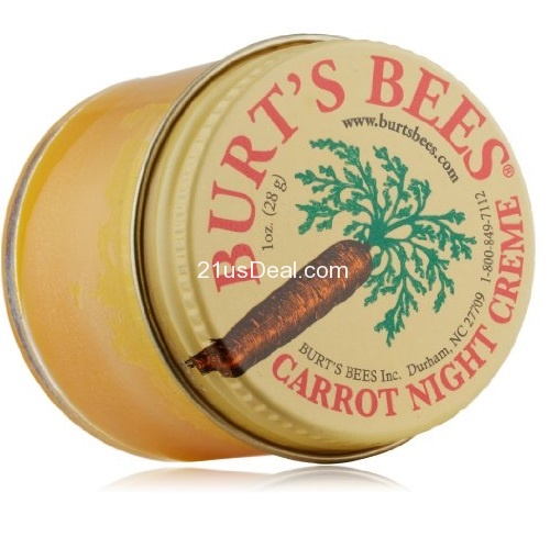 美國銷量第一天然護膚品牌！Burt's Bees 小蜜蜂胡蘿蔔滋潤晚霜，原價$14.99，現僅售$8.78免運費
