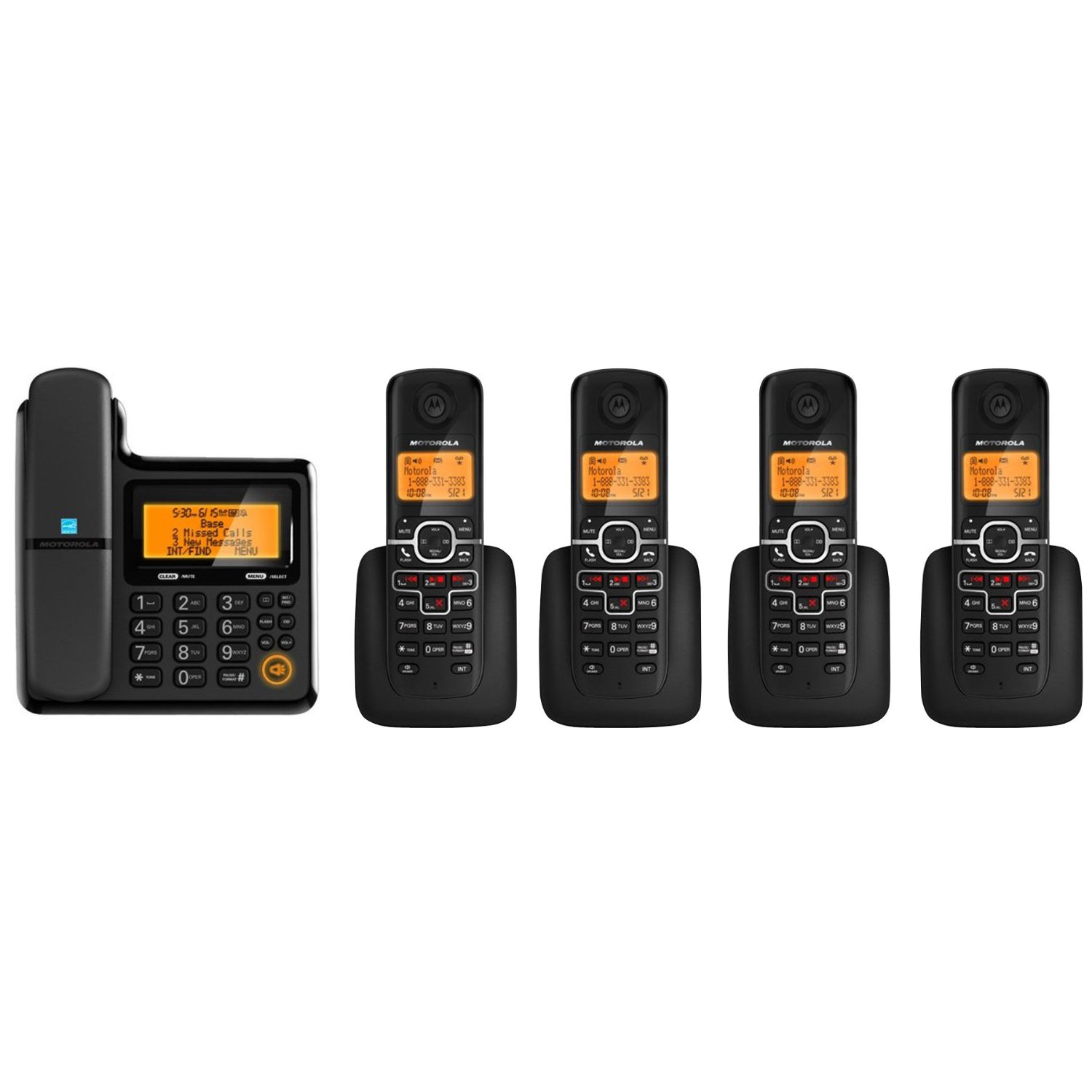 Motorola L705CM Corded/Cordless Phone System with 4 Cordless Handsets $69.99