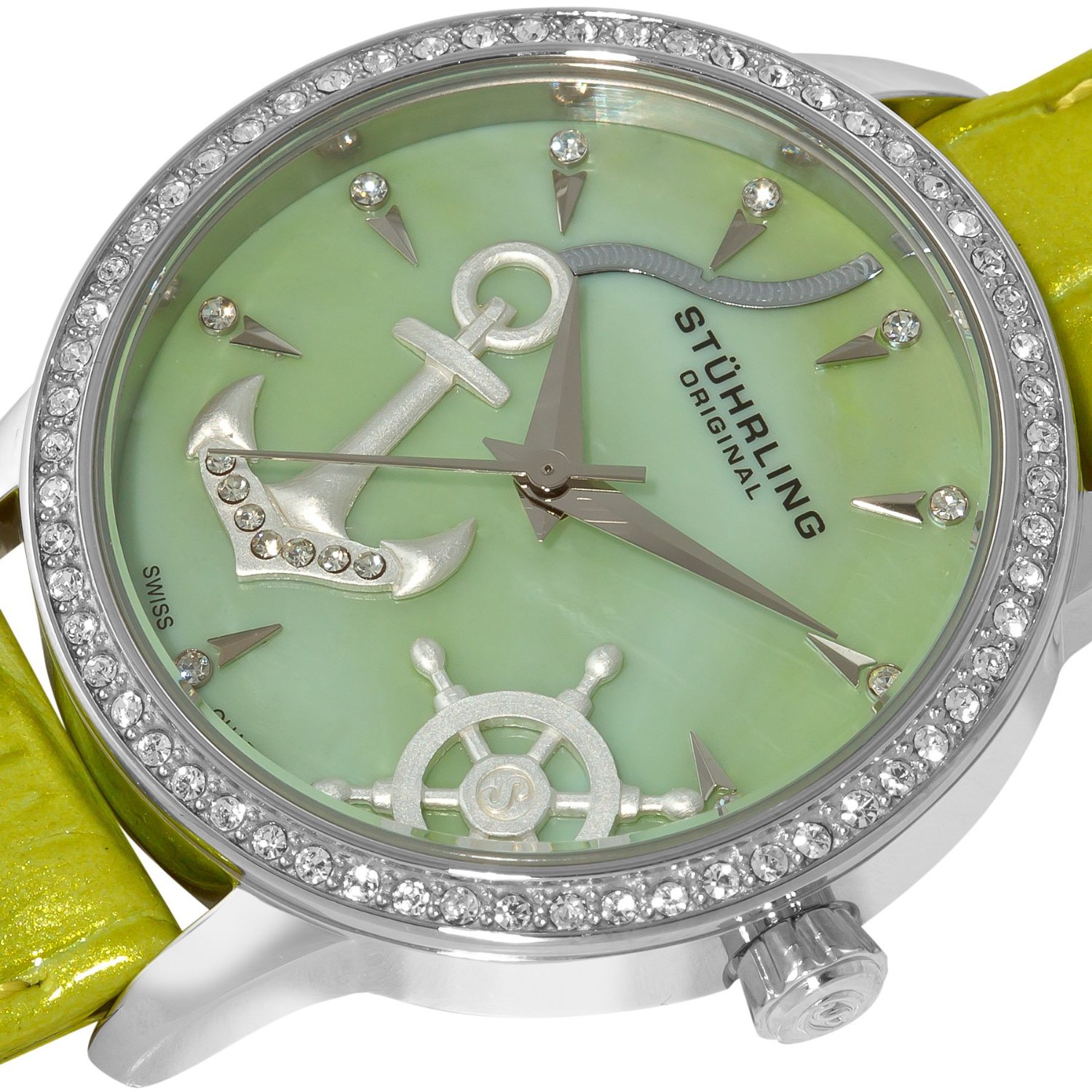 Stuhrling Original施華洛世奇水晶瑞士石英珍珠母女式腕錶    $105.00（72%off） 