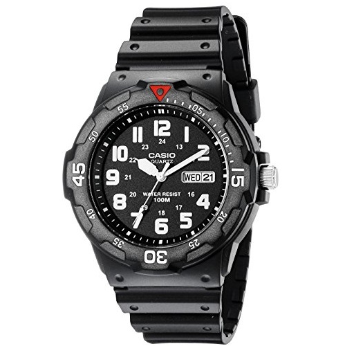 Casio Men's MRW200H-1BV Sport Analog Dive Watch, only $11.84