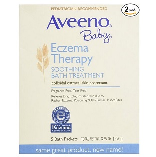 Aveeno Baby Eczema Therapy Soothing Baby Bath Treatment, Fragrance Free, 5-Count Packets, only $4.54, free shipping after clipping coupon and  using SS
