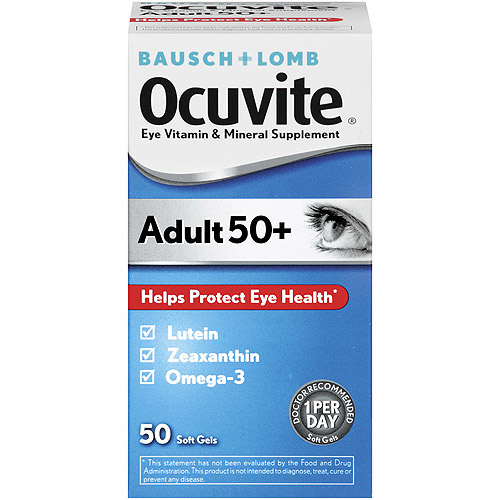 Bausch & Lomb Ocuvite Eye Vitamin & Mineral Supplement for Adults 50+, 50-Count Soft Gels (Pack of 2) $15.98