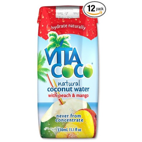 Vita Coco 11.1盎司装椰汁混合桃/芒果汁（12瓶） $9.58免运费