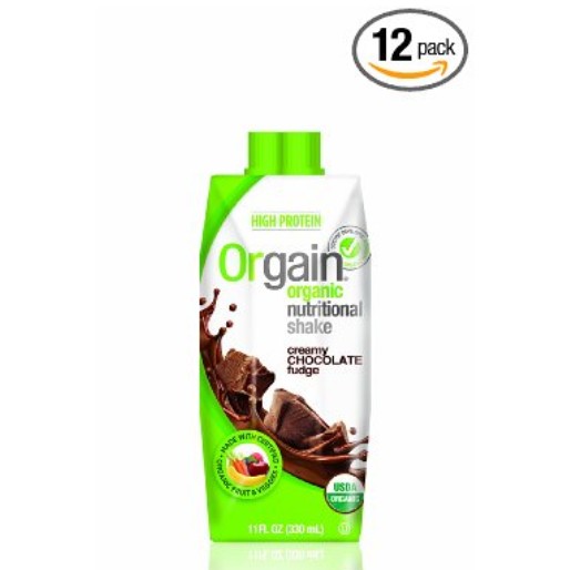 史低價！Orgain 11盎司裝有機代餐奶昔（奶油巧克力軟糖口味x12包）點擊Coupon后僅售$15.49免運費