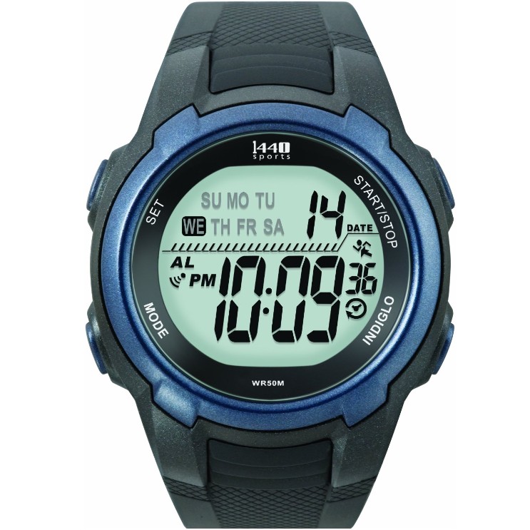 Timex Men's T5K086 1440 Sports Digital Black Resin Strap Watch $15.96