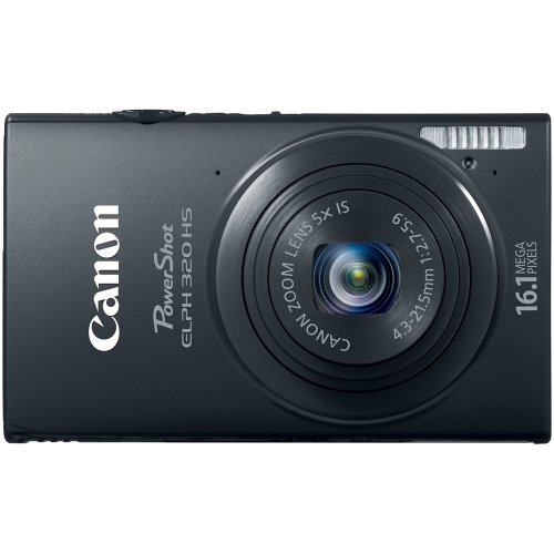 Canon PowerShot ELPH 320 HS 16.1 MP Wi-Fi Enabled CMOS Digital Camera with 5x Zoom 24mm Wide-Angle Lens with 1080p Full HD Video and 3.2-Inch Touch Panel LCD (Black) $118.00+free shipping