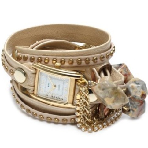 La Mer Collections 女款斑斓彩石缠绕式腕表 $155.20免运费