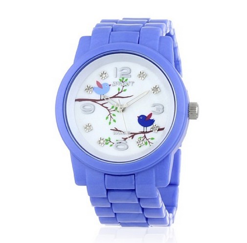 最環保的手錶！Sprout 環保系列之鑲鑽藍色玉米樹脂手錶     $26（60%off）包郵