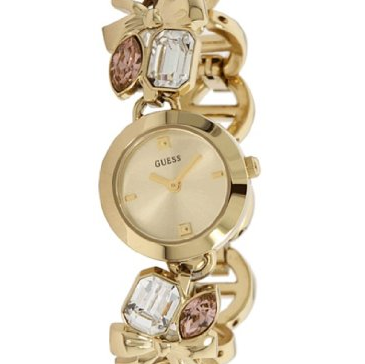 精巧時尚！Guess U12627L1金色女款時尚石英腕錶 特價$96.41