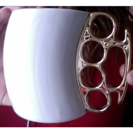 Fred & Friends Fisticup Metallic-Handled Ceramic Mug $5.74(62%off)