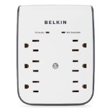 Belkin 6-Outlet Wall Mount Surge Protector with Dual USB Ports (1 AMP / 5 Watt) $11.99
