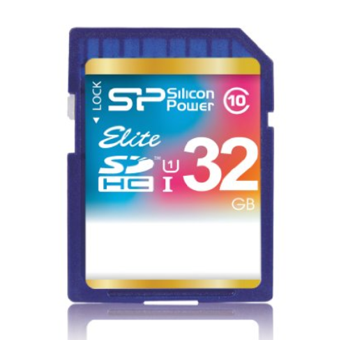 Silicon Power Elite 32GB SDHC Class 10 UHS-1 Flash Memory Card (SP032GBSDHAU1V10) $14.99(57%off)
