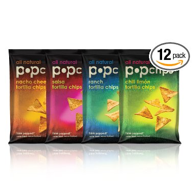 Popchips 香脆玉米片 3.5-oz. x 12 包(四種口味） $12.21 