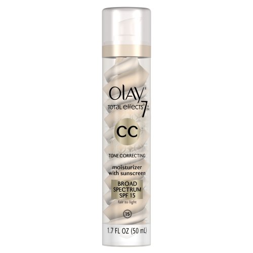 Olay CC Cream - Total Effects Tone Correcting Moisturizer with Sunscreen Broad Spectrum SPF 15 Fair To Light 1.7 Fl Oz  $11.29