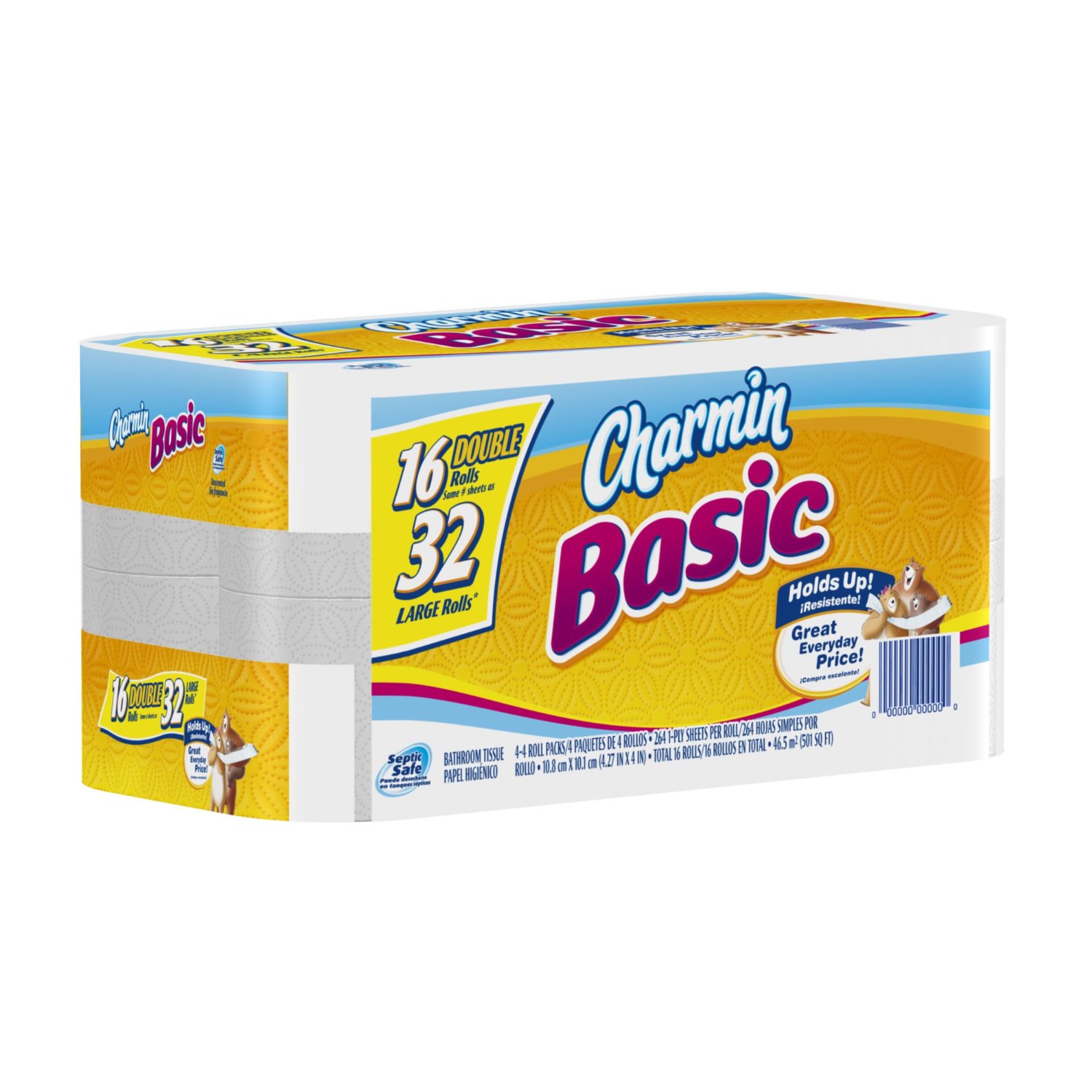Charmin Basic Toilet Paper 32 Double Rolls $10.18