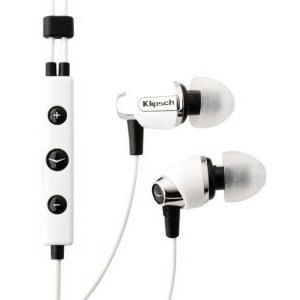 Klipsch IMAGE S4i-WH Premium Noise-Isolating Headset with 3-Button Apple Control, White $44.86