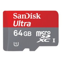 SanDisk Ultra 64 GB MicroSDXC Class 10 UHS-1 Memory Card with Adapter $24.95