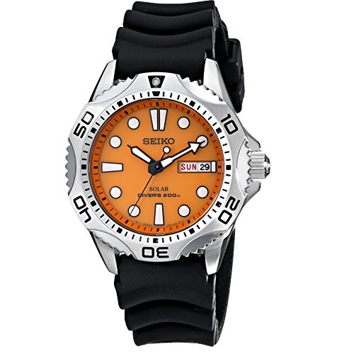 Seiko 精工 SNE109 男款太陽能潛水腕錶，原價$335.00，現僅售$121.37，免運費
